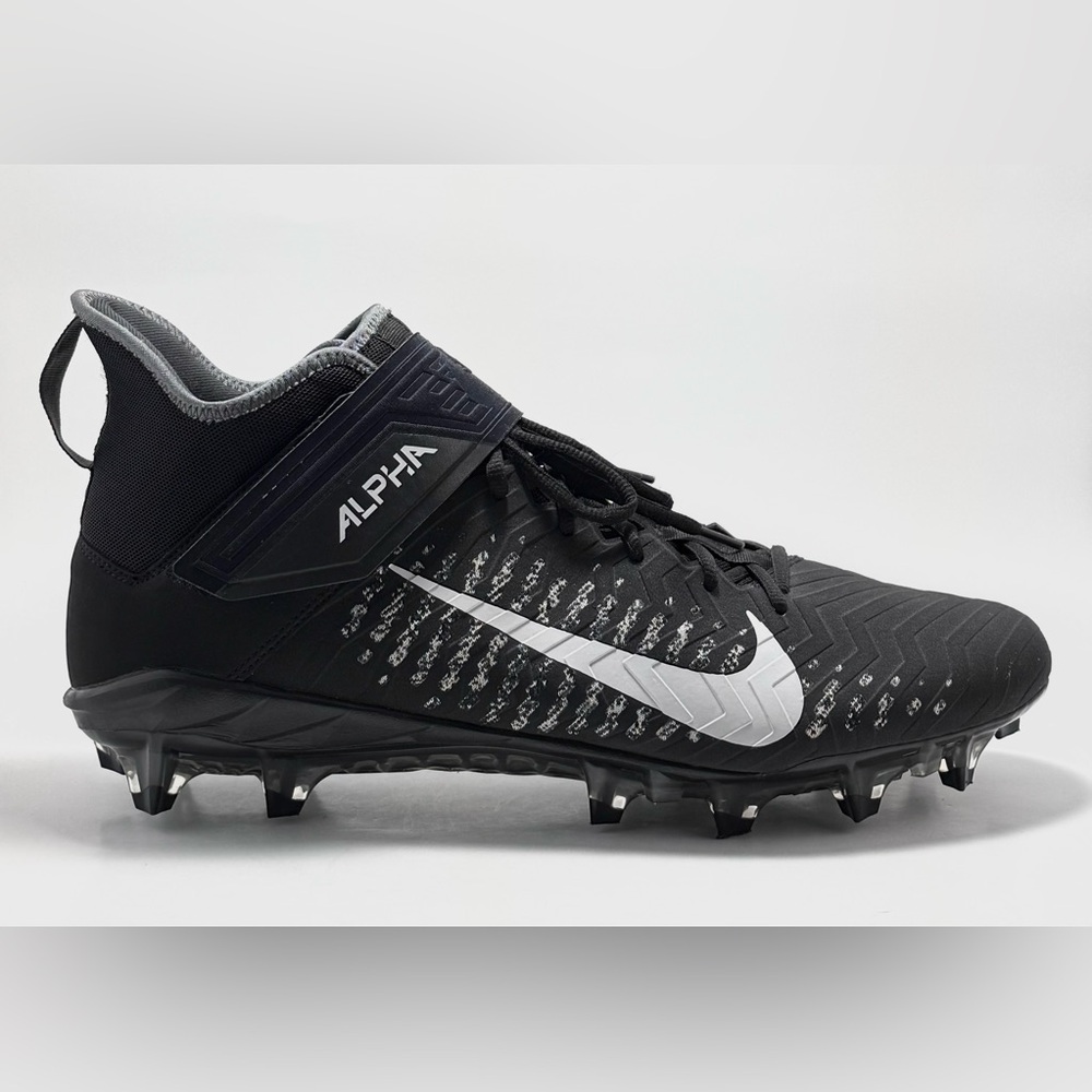 Nike Alpha Menace Pro 2 Mid Football Cleats Men's Black Size 15